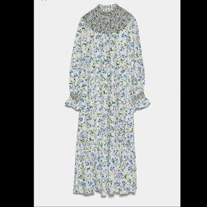 Zara floral printed rustic long dress